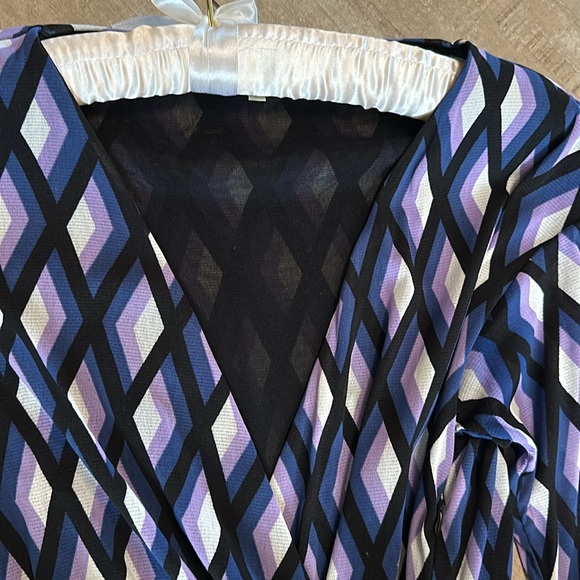 Diane Von FURSTENBERG Rilynn Mesh faux-wrap midaxi dress M - Picture 3 of 12